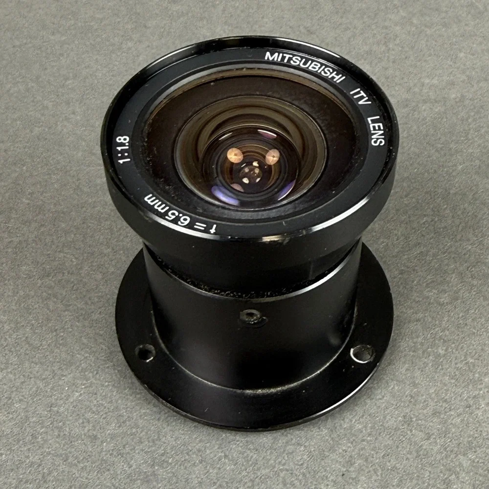 Mitsubishi ITV Lens 6.5mm f 1.8 Black Industrial CCTV Wide Angle